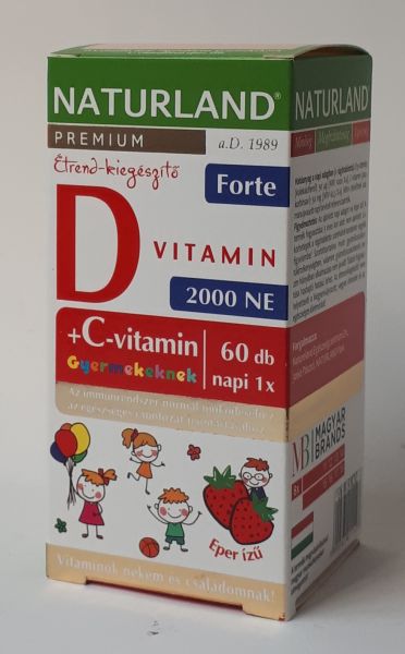 C-VITAMIN+D-VITAMIN FORTE GYEREK RÁGÓTABLETTA NATURLAND.jpg